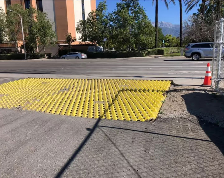 Trackout control mats on a job site 6