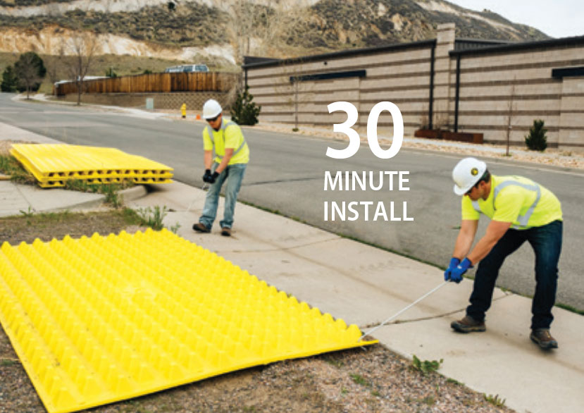 Trackout control mats on a job site 17